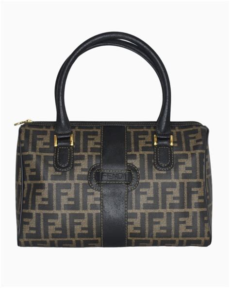 fendi bag tabacco canvas|Fendi coated canvas bag.